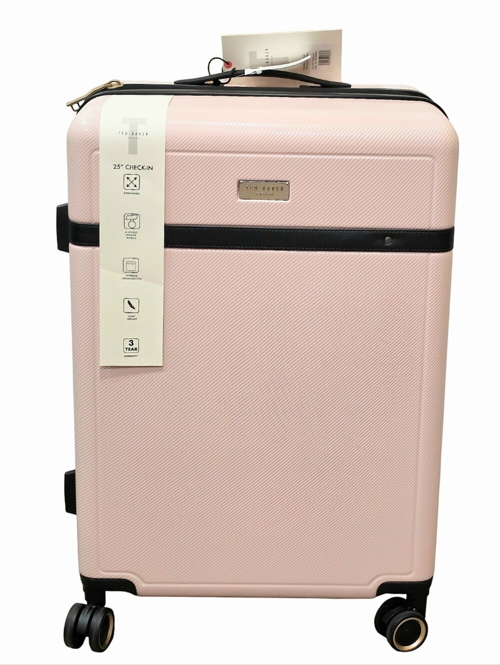 Ted Baker London Twill 25" Hardside Spinner Luggage- Potpourri